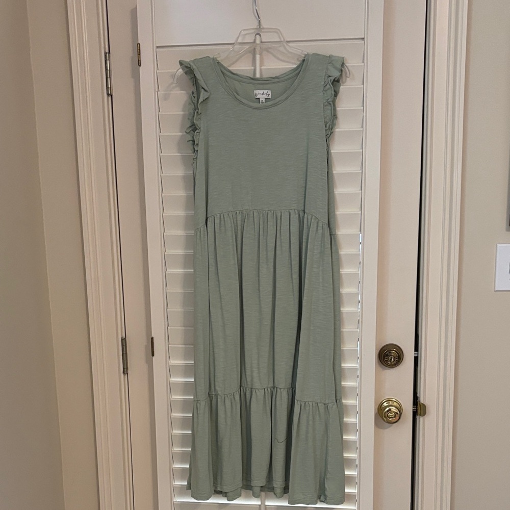 Light green midi dress